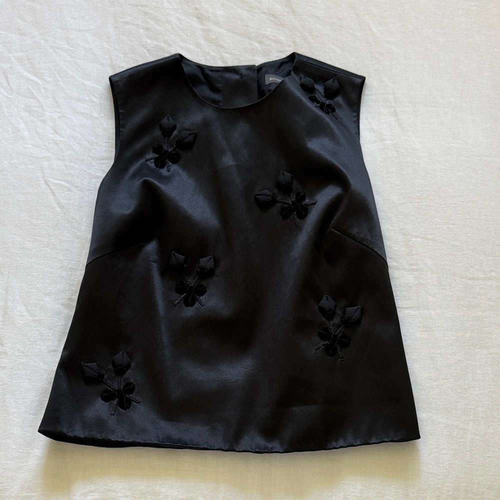 Banana Republic Black Silk vest